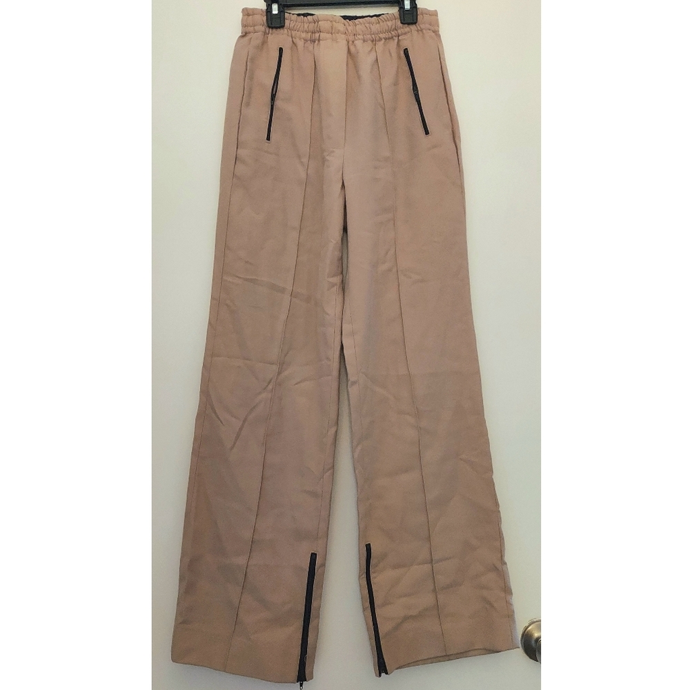 Zipper Beige Business SweatPants